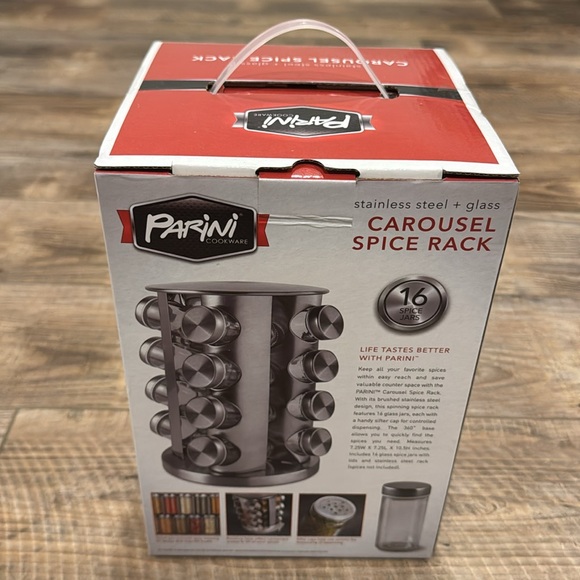 Parini Cookware Carousel Spice Rack Stainless Steel Brand New Never Opened - Picture 2 of 4